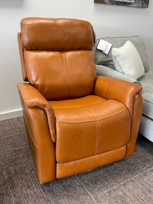 View Swivel Leather Power Recliner