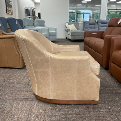 Lincoln Leather Swivel Chair