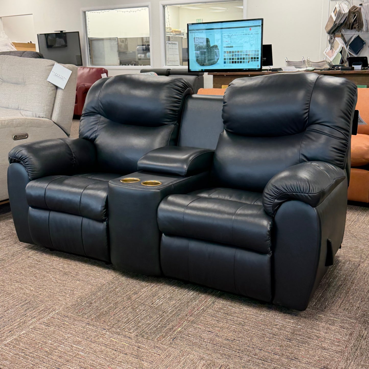 Regent 75" Reclining Console Loveseat