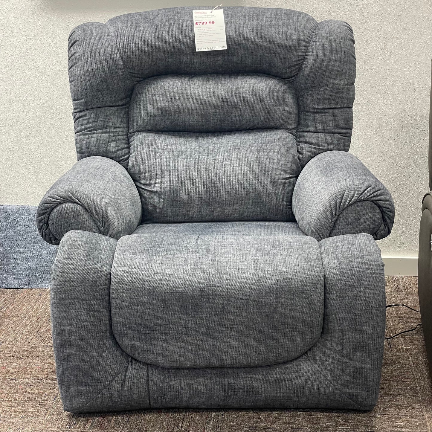 All Star "Big Mans" Wallhugger Recliner