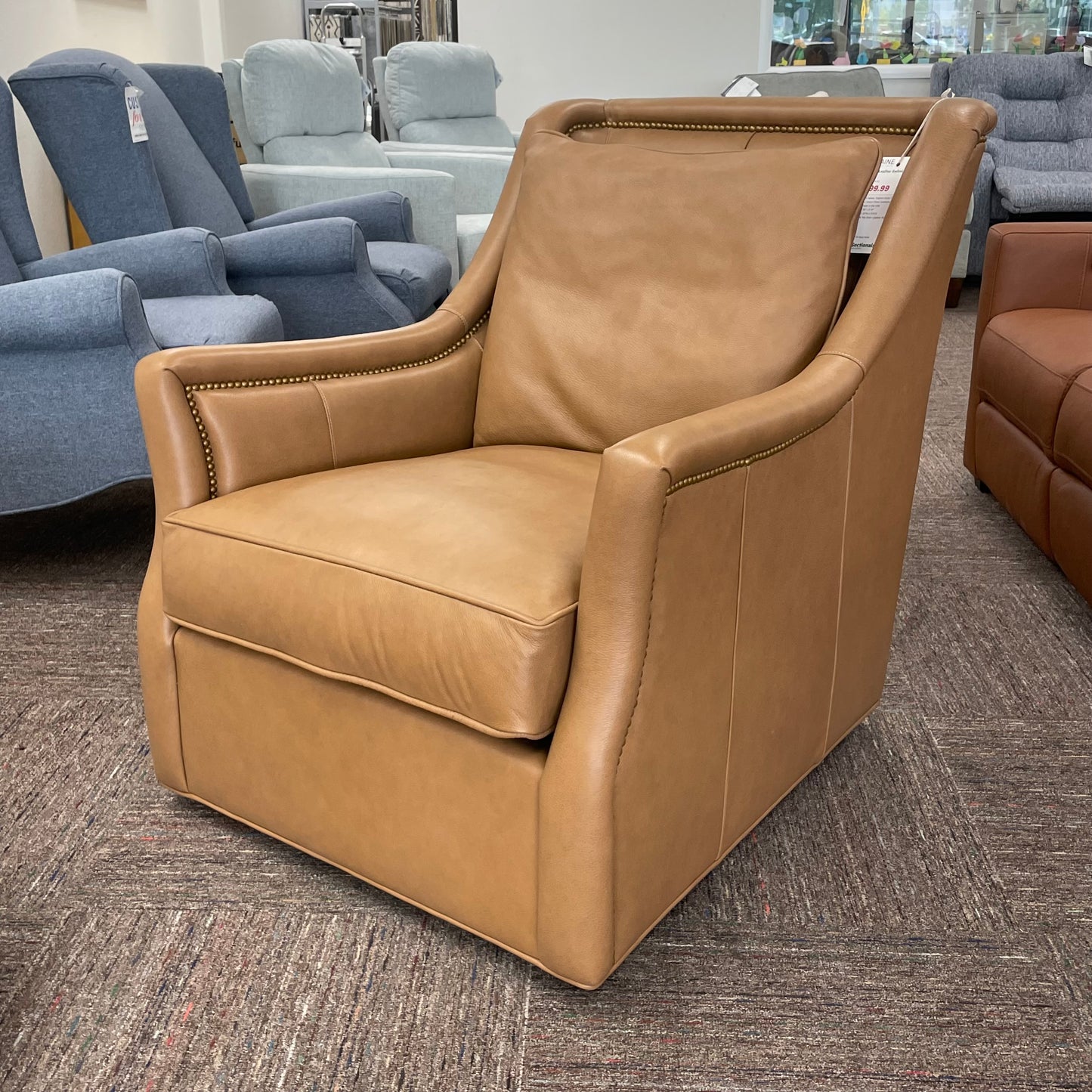 Marcoux Leather Swivel Chair