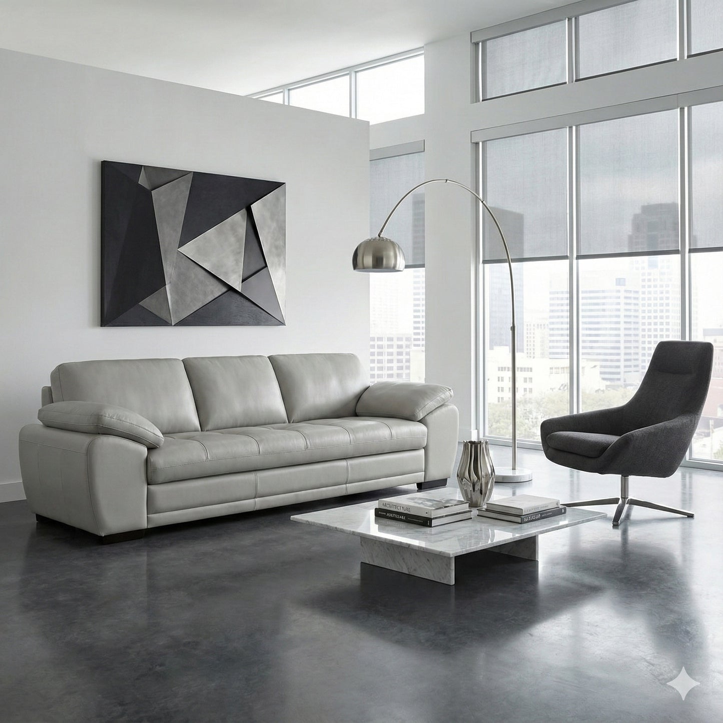 Henry 6pc Leather Sectional w/Bonus Features