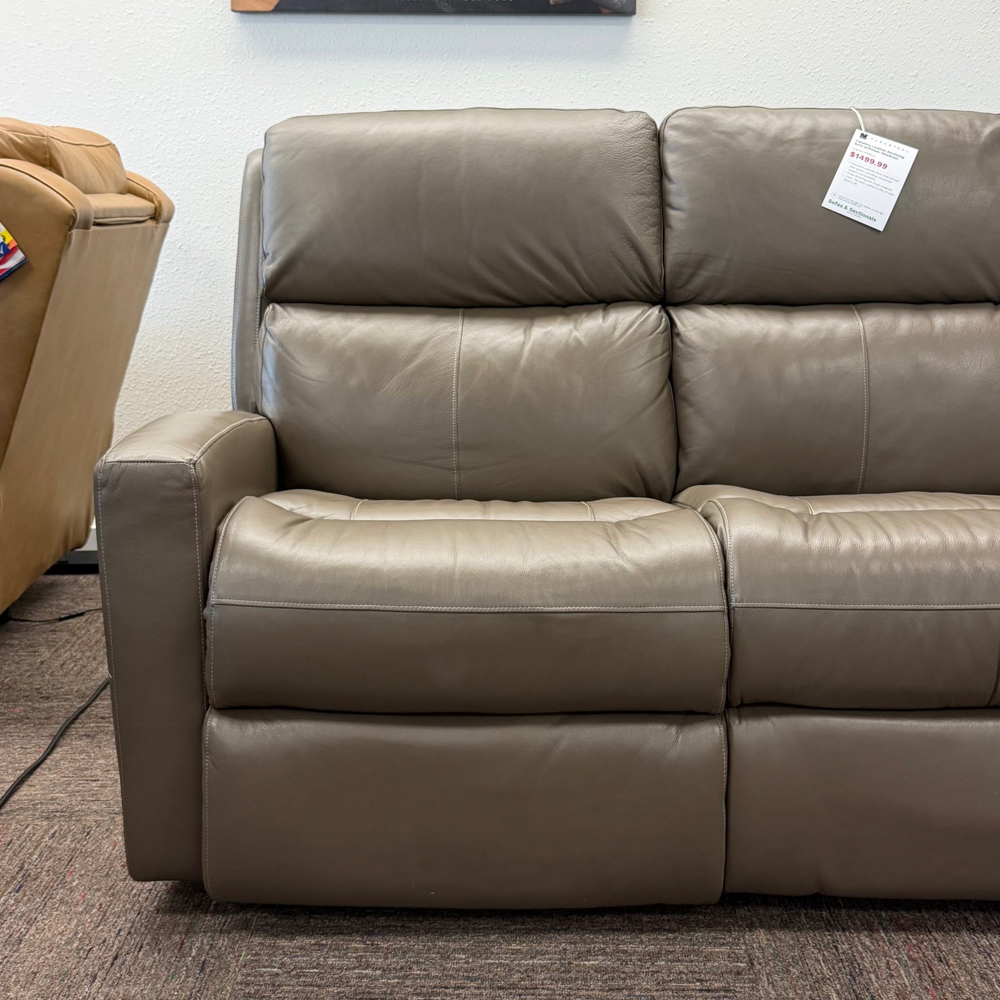Catalina Leather Reclining Sofa w/Power Headrest