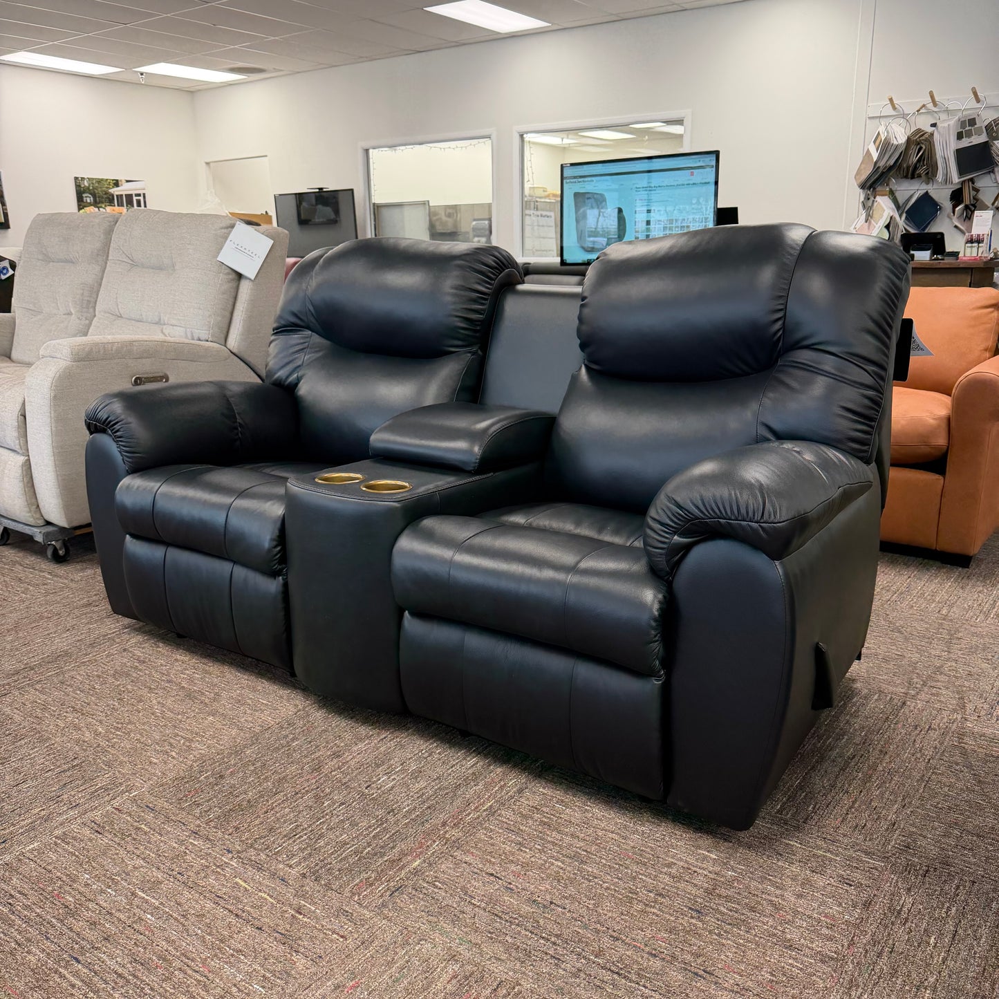 Regent 75" Reclining Console Loveseat